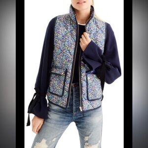 J. Crew Vest - women's excursion vest Liberty London Catesby floral & bird print